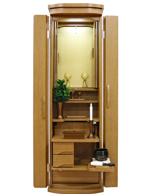 Soka Gakkai Furniture-style Buddhist Altar "Collect" Manually-operated cabinet door Available in 2 colors